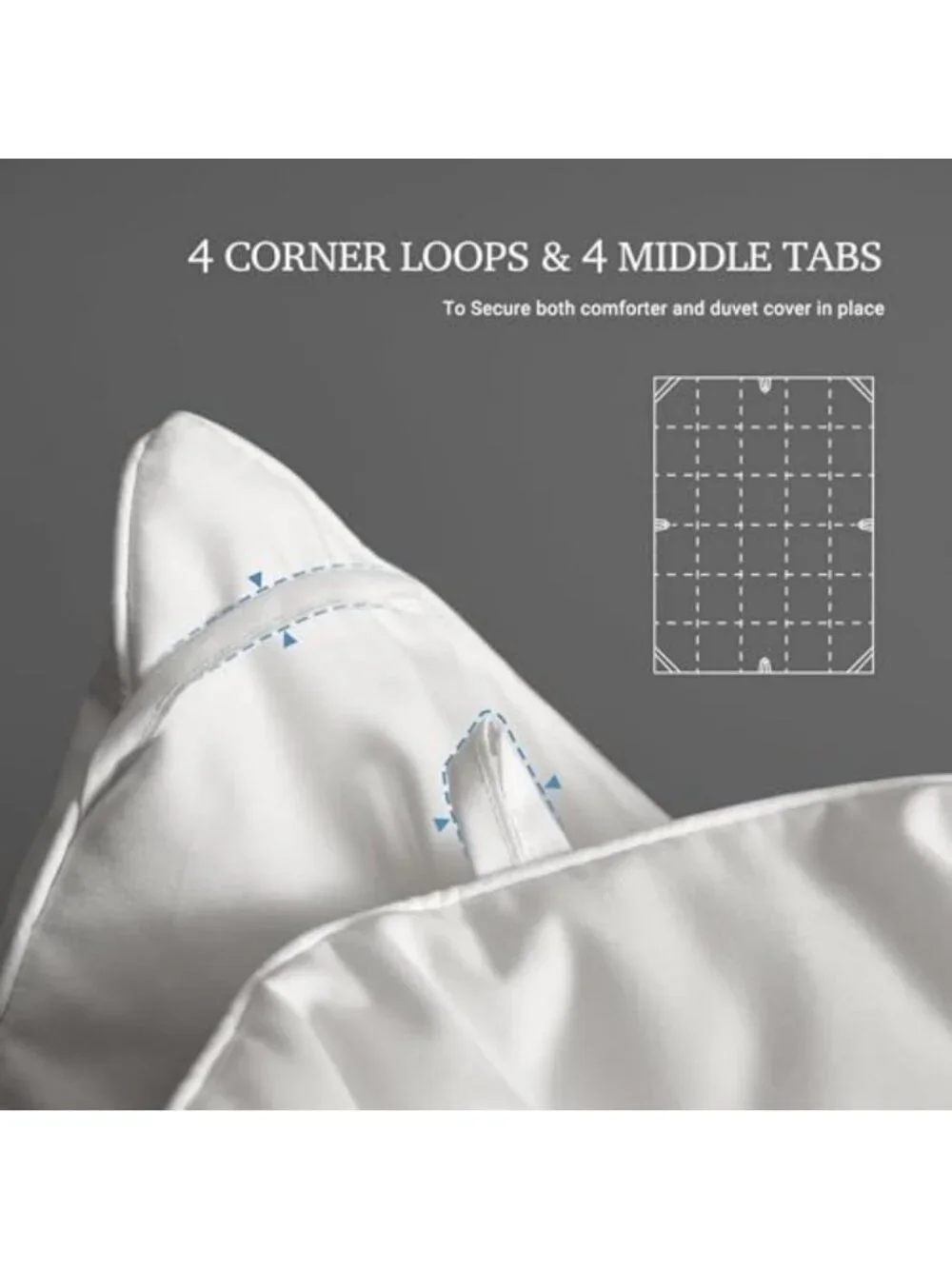 Luxury White Goose Down Comforter - Soft, Cozy, Full/Queen Size Bedding